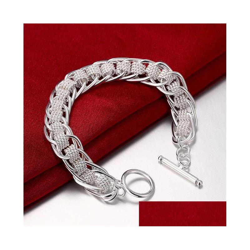 

Charm Bracelets Mens Sterling Sier Plated New Big Tooth Bracelet Gssb059 Fashion 925 Plate Jewelry Drop Delivery Dhfcc