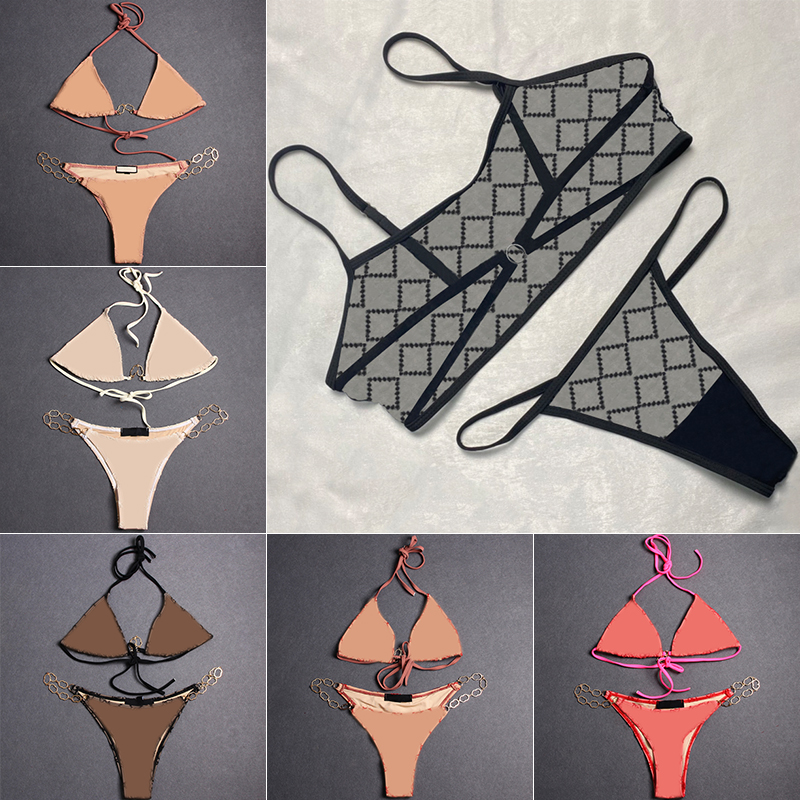 

Fashion Designer Girl Swimwear Chain Swimsuit LetterG Bikini Set Thongs Top Clothing Beach Casual Sexy Lace Classic Bathing Suit Maternity Swim Wear Beachwear, Gc666-2