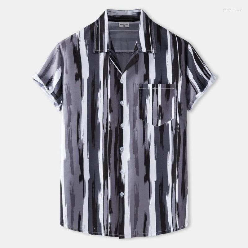 

Men's Casual Shirts Summer Short Sleeves Shirt Male Ethnic Print Vintage Clothes Men's Harajuku Ropa Hombre For Men, Xh74