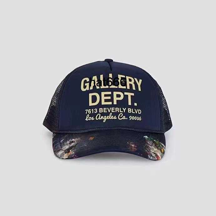 

galleryes Trucker Hat American Truck Hat Duck Tongue Hat Letter Wide Eave Graffiti Tide, Solid blue