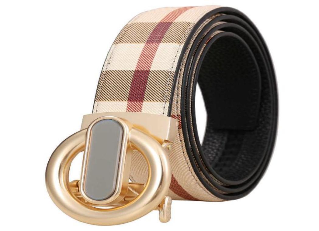 

Belts Men039s acrylic automatic buckle leather belt LY362499659202513, Black