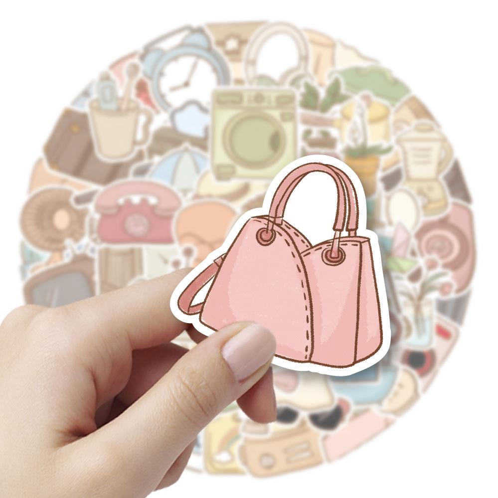 

60Pcs Literary Style Stickers Skate Accessories Waterproof Vinyl Sticker For Skateboard Laptop Luggage Bicycle Motorcycle Phone Car Decals