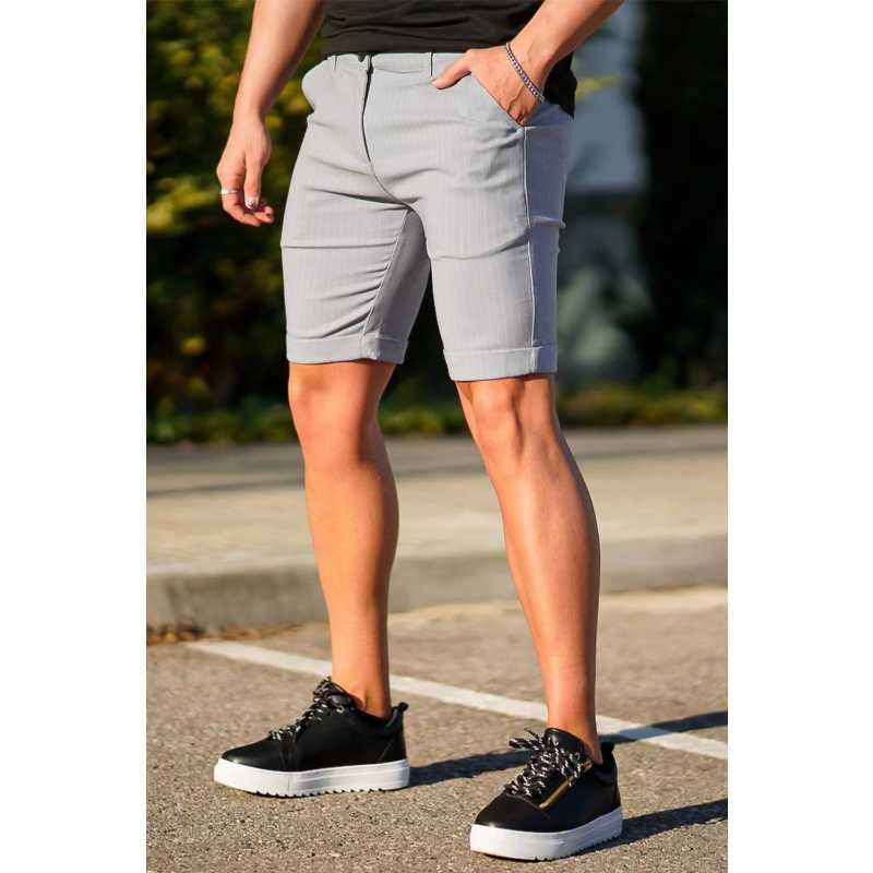 

Men's Shorts 2023 Hot Selling Summer Fashion Men's Shorts Light Business Suits Personalized Casual Straight Leg Capris AA230524, Grey