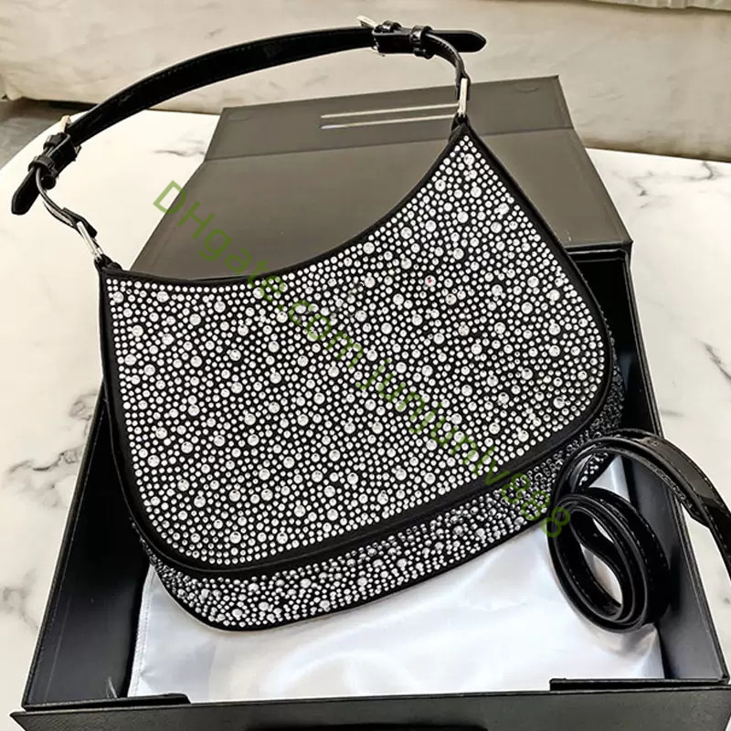 

5A designer bags women diamond handbag top diamonds hobo Totes Real Leather Cross body Bag tramp shoulder bags fashion women's chest bag purse, Khaki