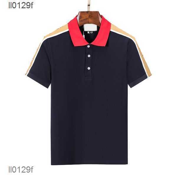 

ts designer T shirt High Street Solid color lapel polos Printing Top Quality Cottom Clothing Tees Polos plus size badge decoration #CH6 WJVN