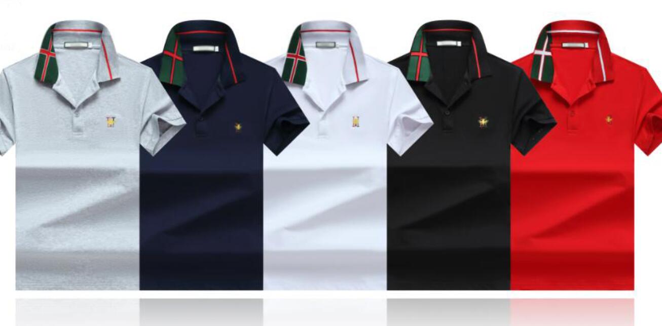 

Mens Polos Combed Cotton Summer Clothing Short Sleeve Business Design Animal Pattern Psycho Bunny Top t Shirt Casual Striped Designer #001