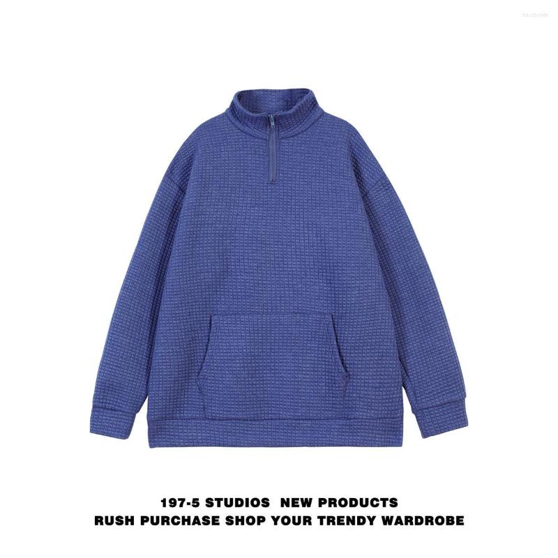 

Men's Hoodies Mens Hoodie Solid Color Waffle Four-color Sweater Lovers Streetwear Tidal Current Autumn And Winter The Listing, White