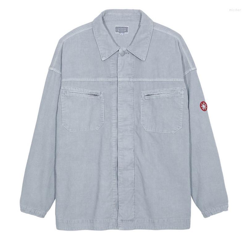

Men' Casual Shirts CAVEMPT C.E 23SS OVERDYE JACKET Corduroy Washing Shirt, Gray