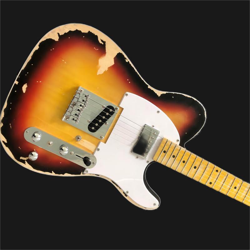 

John Cruz Master built Andy Summers Tribute Heavy Relic Vintage Sunburst 1961 Tele TL Electric Guitar Brass Bridge, Active Wires, Coil Split