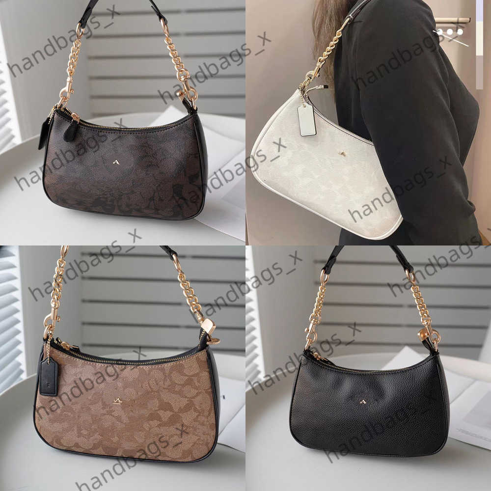 

designer bag CO Bag Chain Underarm Bag Pattern Old Flower Contrast Cowhide Mahjong Bag Single Shoulder Oblique Straddle