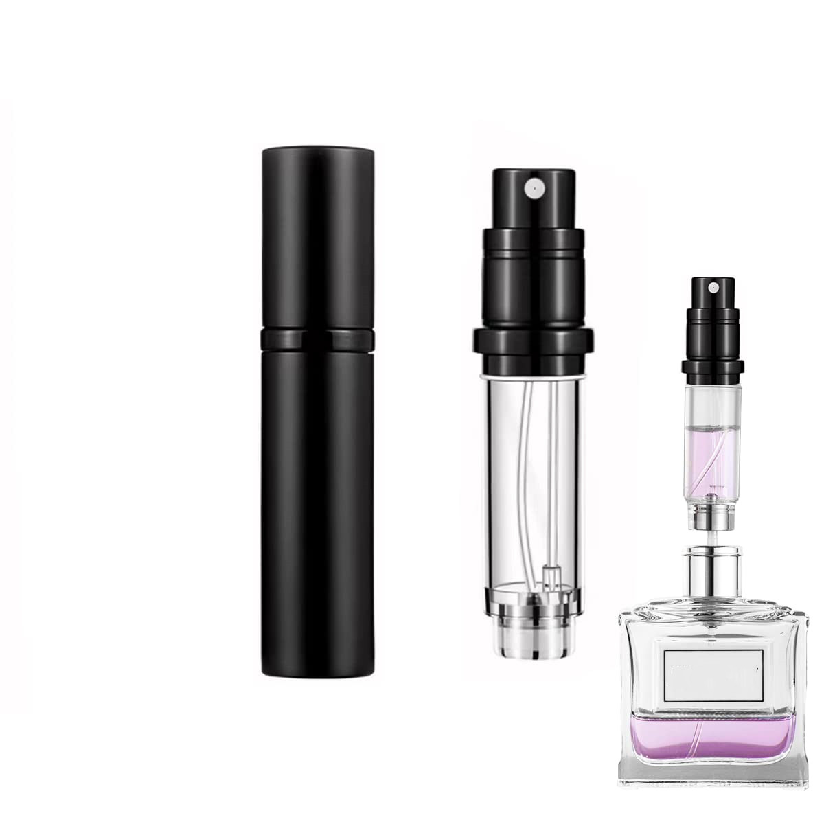 

100pcs 5ml Luxury Mini Travel Perfume Bottle Refillable Atomizer Scent Pump Case Portable Cosmetic Liquid Container Sprayer Spray Bottles