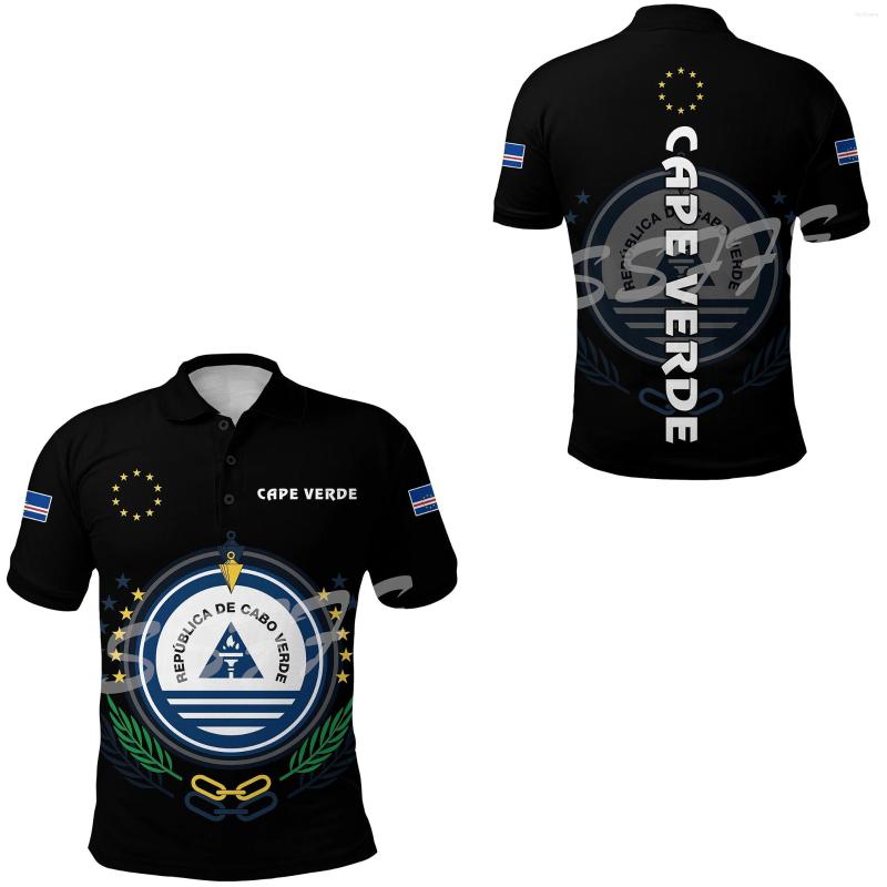 

Men' Polos Fashion Africa Country Cape Verde Tribel Culture DPrint Summer Casual Polo Shirts Harajuku Short Sleeves Streetwear X2