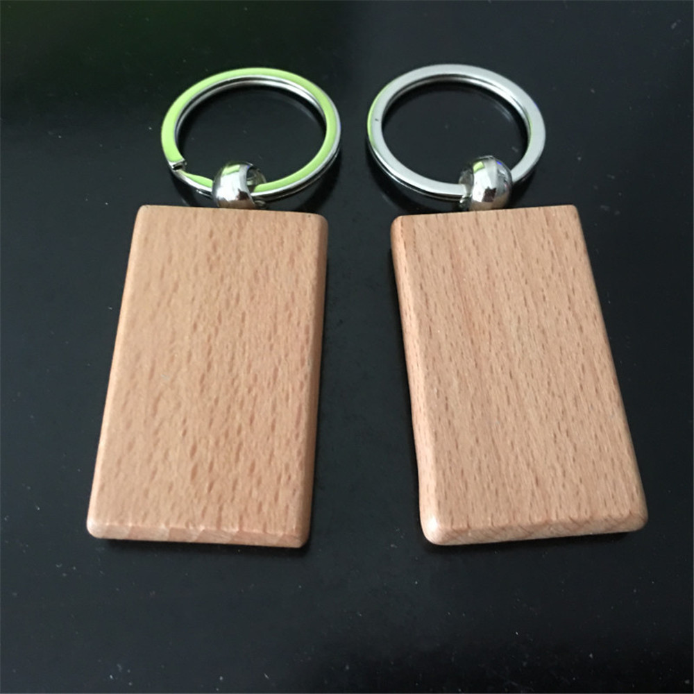 

Wooden Keychain Charms Rectangular Circular Collectible Car Key Ring Pendant Bag Ornaments Accessories Party Souvenir Gifts