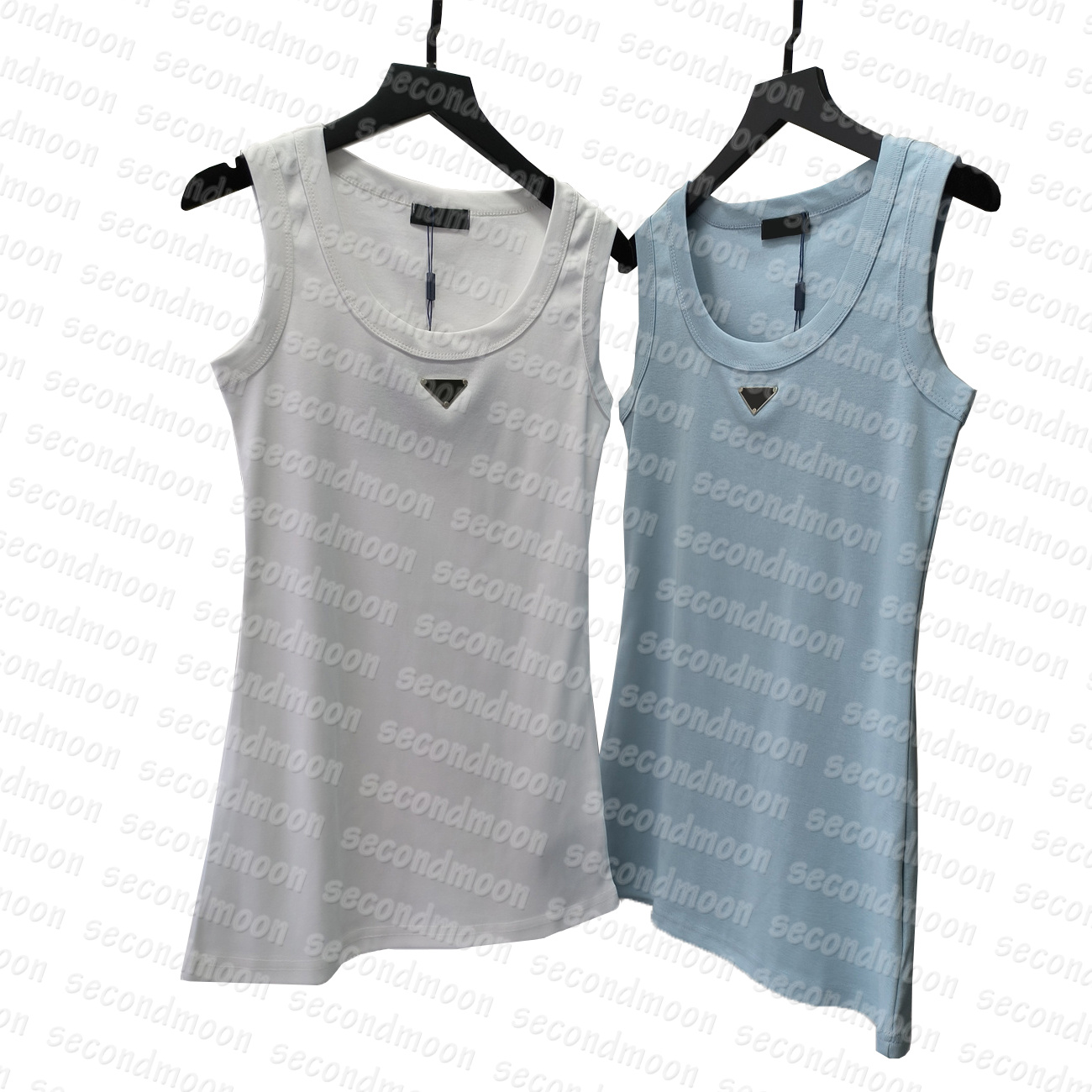 

Metal Badge Tank Tops Women Sport Knits Top Summer Breathable Yoga Tops Crew Neck Gym Vest, White