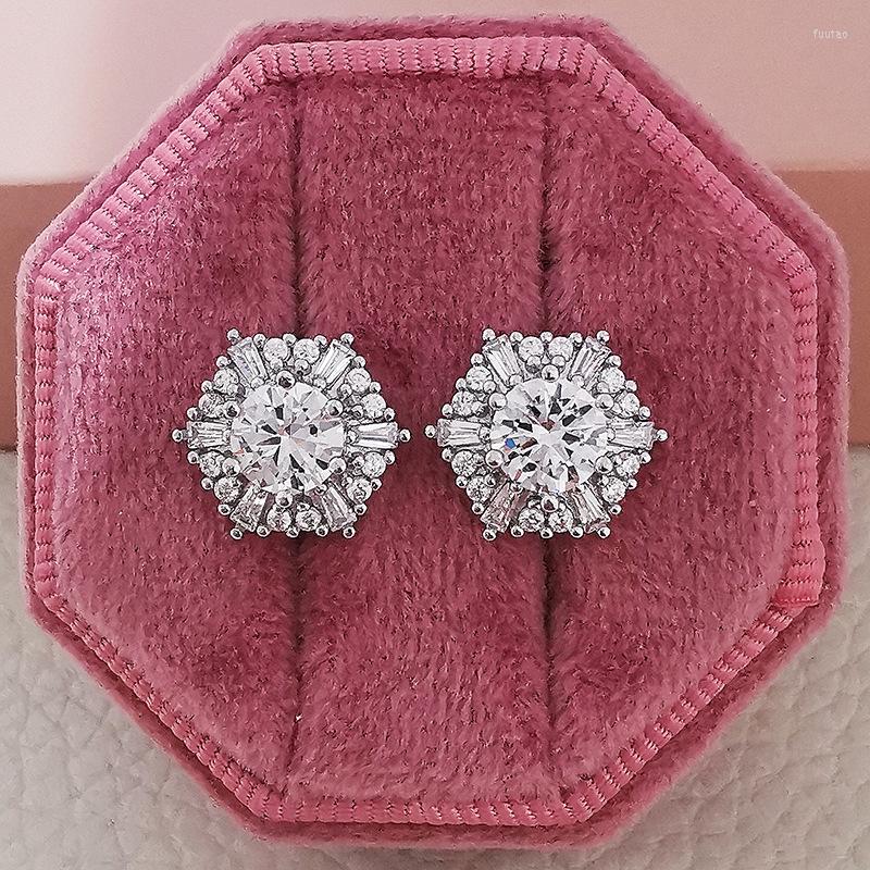 

Dangle Earrings 2023 Trendy Six Corners Silver Color Korean Women Valentine's Day Gift Jewelry Bulk Sell E5493