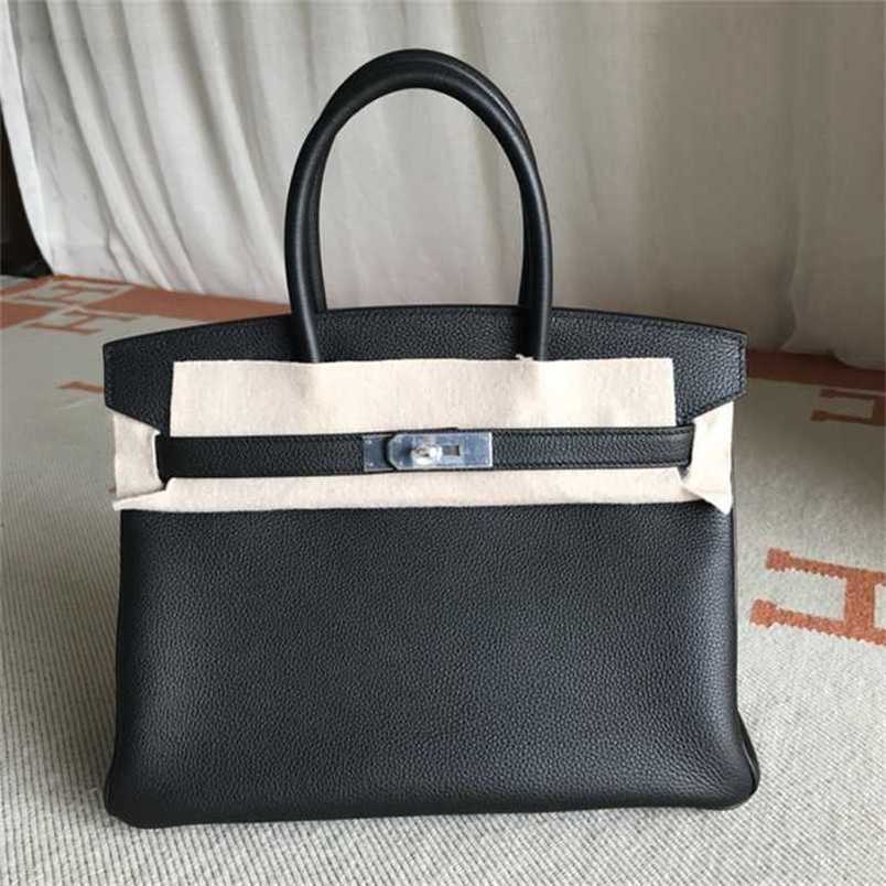 

Totes Fashion bag Birkins H erms brand women handbag Versatile Women's Grain Togo Bride Tote Fashionqq with h loo logo, Gold buckle option (25cm)