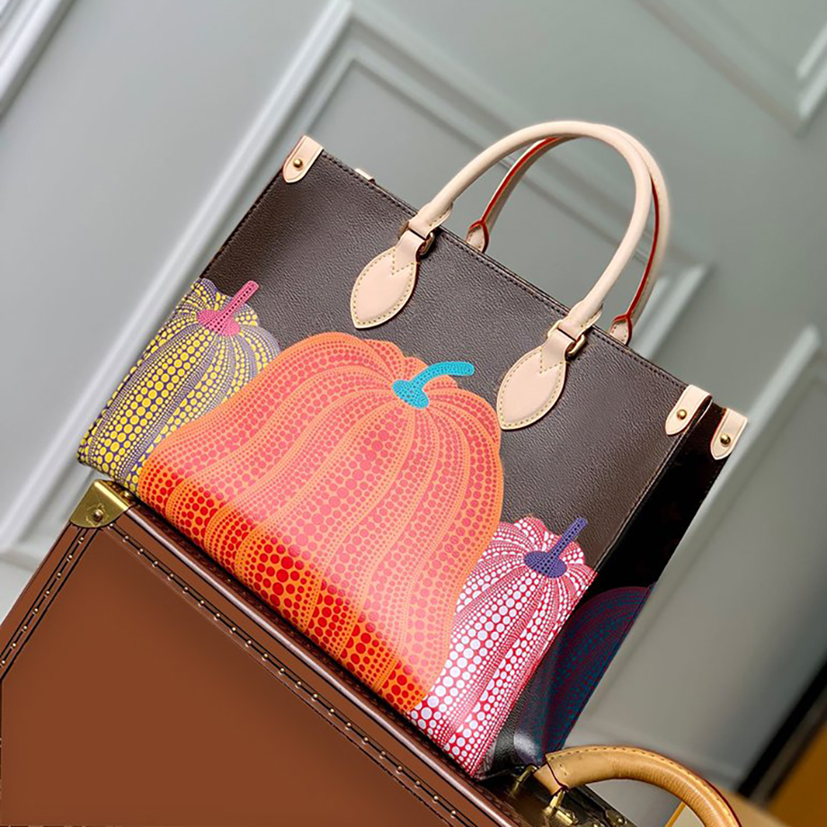 

Designer Tote bag Luxury Shoulder Bag handbag Genuine leather New style Pumpkin print Shopping Bag 35CM MM Top-level Replication Evening Bag With Box WL194, M46466
