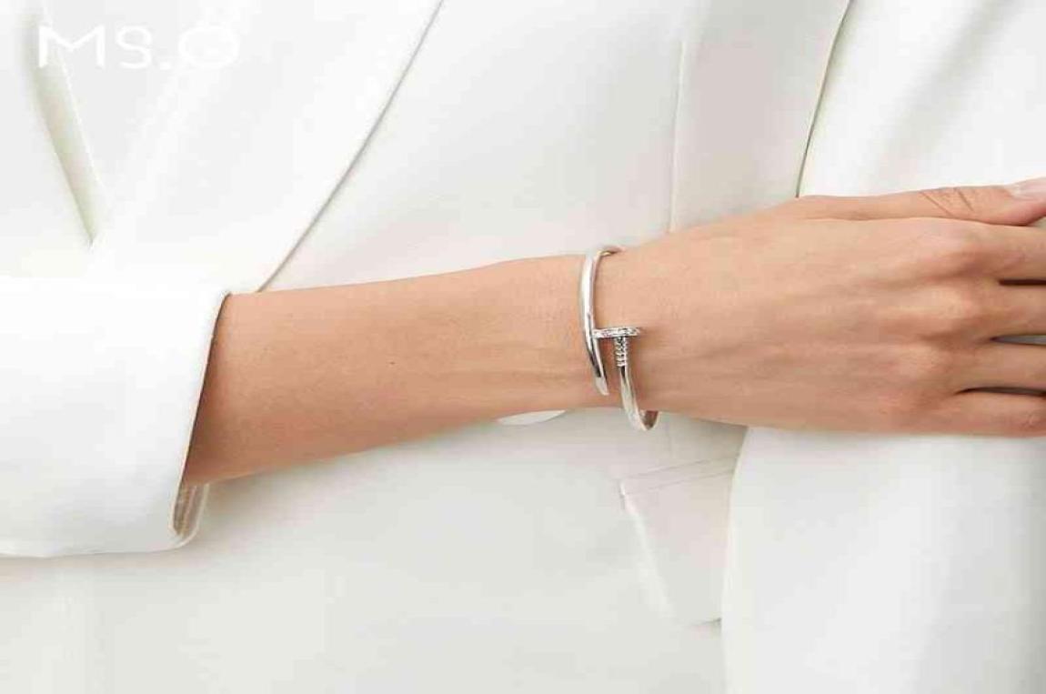 

Other Bracelets MSO Sterling Silver nail Bracelet women039s highgrade sense light luxury cool wind ins niche design 2021 new f2657784