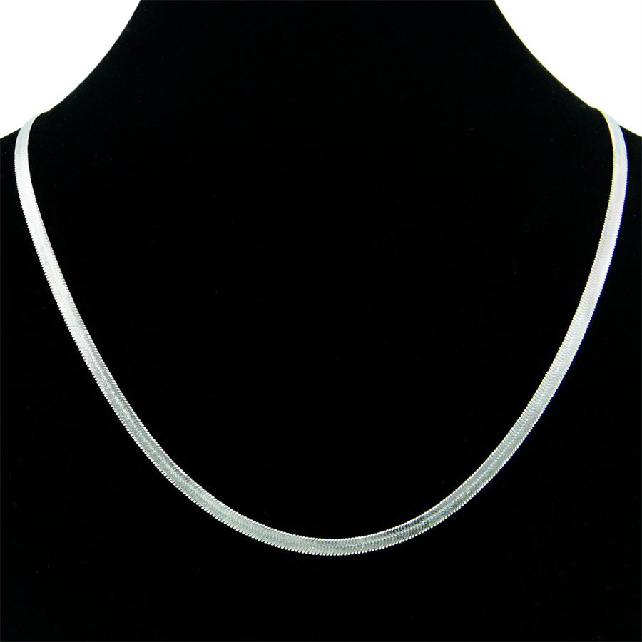 

necklace for mens chain cuban link gold chains iced out jewelry Narrow Fashion Flat Snake Bone Necklace for Women