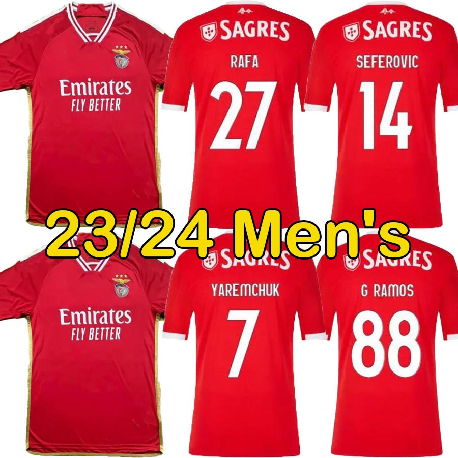 

23 24 Benfica soccer jerseys SEFEROVIC WALDSCHMIDT EVERTON PIZZI RAFA DARWIN G.RAMOS Football shirts, Red