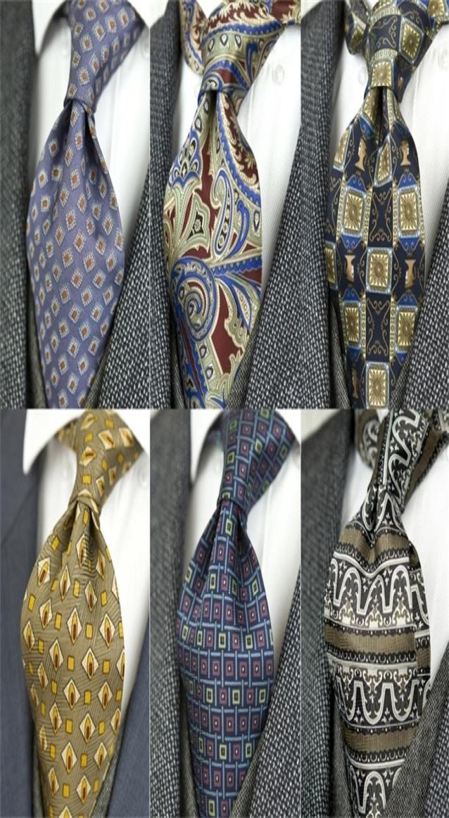 

10CM Vintage Printing Ties Men039s Neckties 100 Silk Pattern Abstract Geometric Character Multicolor Handmade 2206306011702