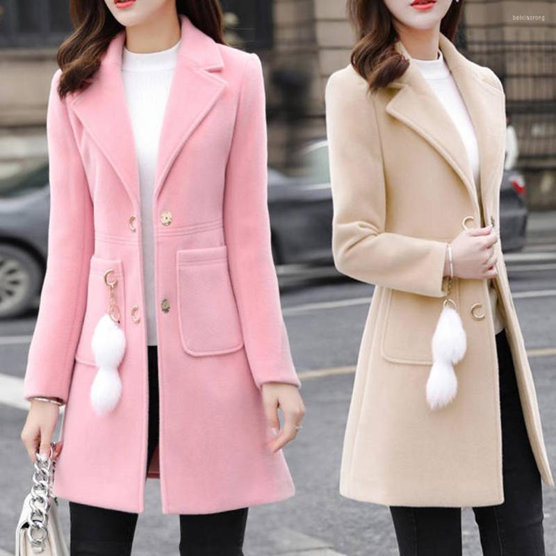 

Women's Jackets Solid-color Slimming Coat Long Sleeve Thermal Outwear For Daily Wear, Picture shown