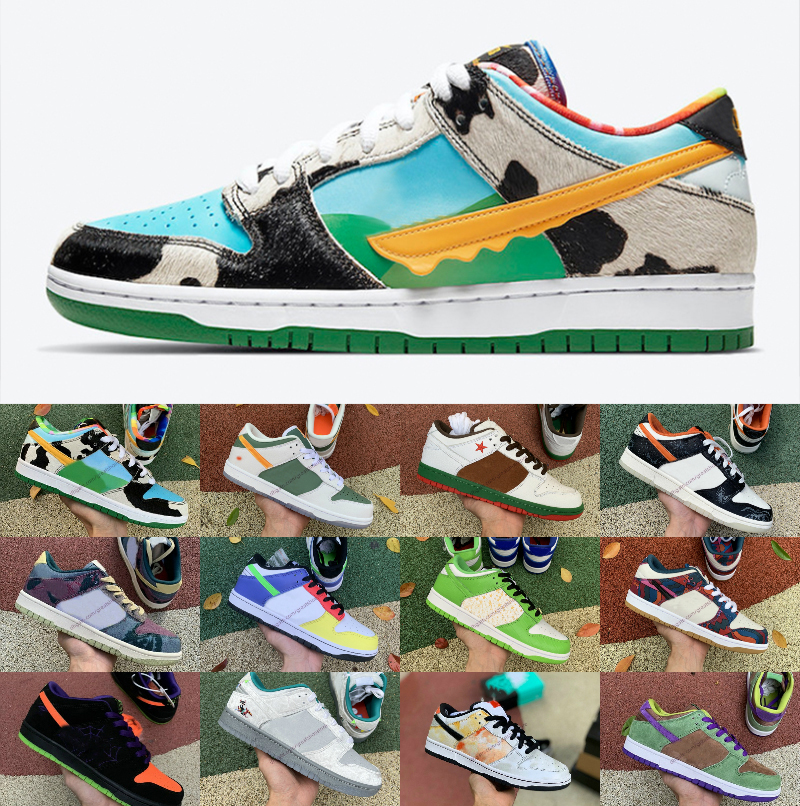 

Running Shoes Skate Low Running Shoes Panda Paisley Black White Unc Ice Abstract Art Mummy Halloween Winter Solstice Dunky Trainers Sports Sneaker Dunksb, 34#