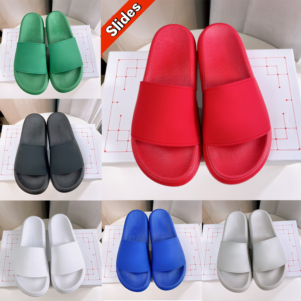 

Fashion Embedded Logo Pool Slide Sandals mens designer slippers white mix black red green beach slides flats luxurys summer men women flip flops sandal slipper