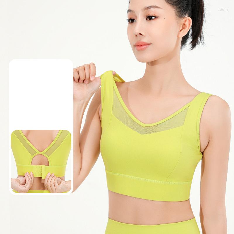 

Yoga Outfit Gym Bra Sports Top For Fitness With High Support Push Up Training Wireless Workout Wear Ladies Adjustable, Black
