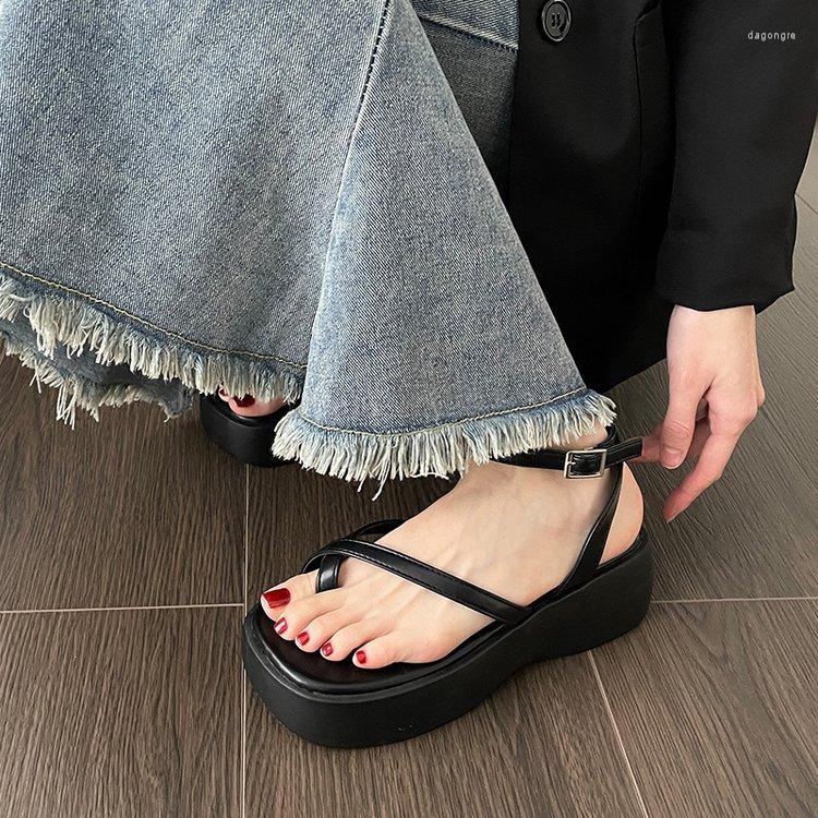 

Sandals Buckle Low Women's Fashion 2023 Summer Square Toe Shoes Transparent High Heels Retro Girls Everything Up, Beige