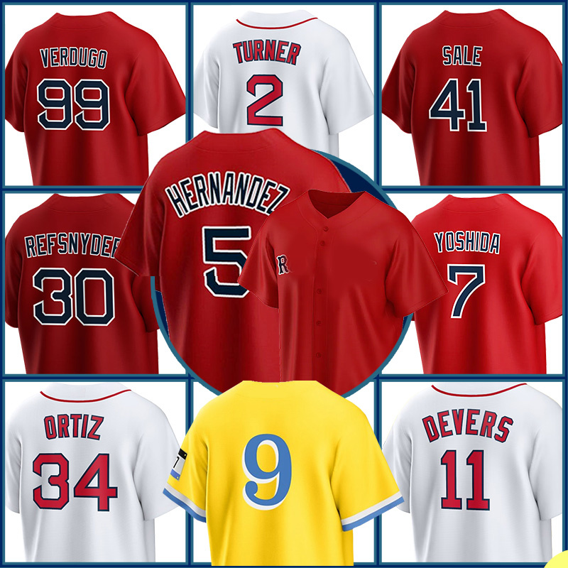 

Enrique Hernandez Baseball Jerseys Justin Turner Rafael Devers David Ortiz Ted Williams Alex Verdugo Masataka Yoshida Ted Williams Chris Sale Christian Arroyo, Men(hong w )