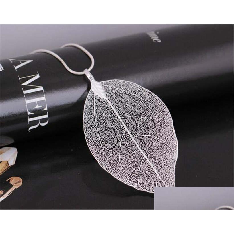 

Pendant Necklaces Leaf Goldplated Long Necklace Simple And Sweater Chain Gsfn392 With Mix Order Drop Delivery Jewelry Pendants Dhasg