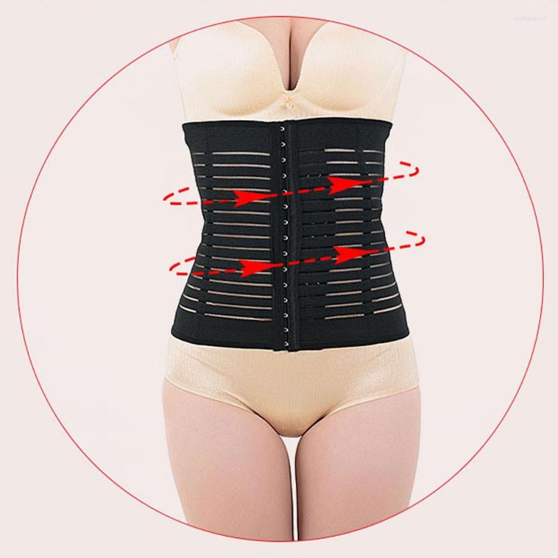 

Women's Shapers Latex Rubber Waist Body Corset Shaper Enhanced Abdominal Belt BK, Black