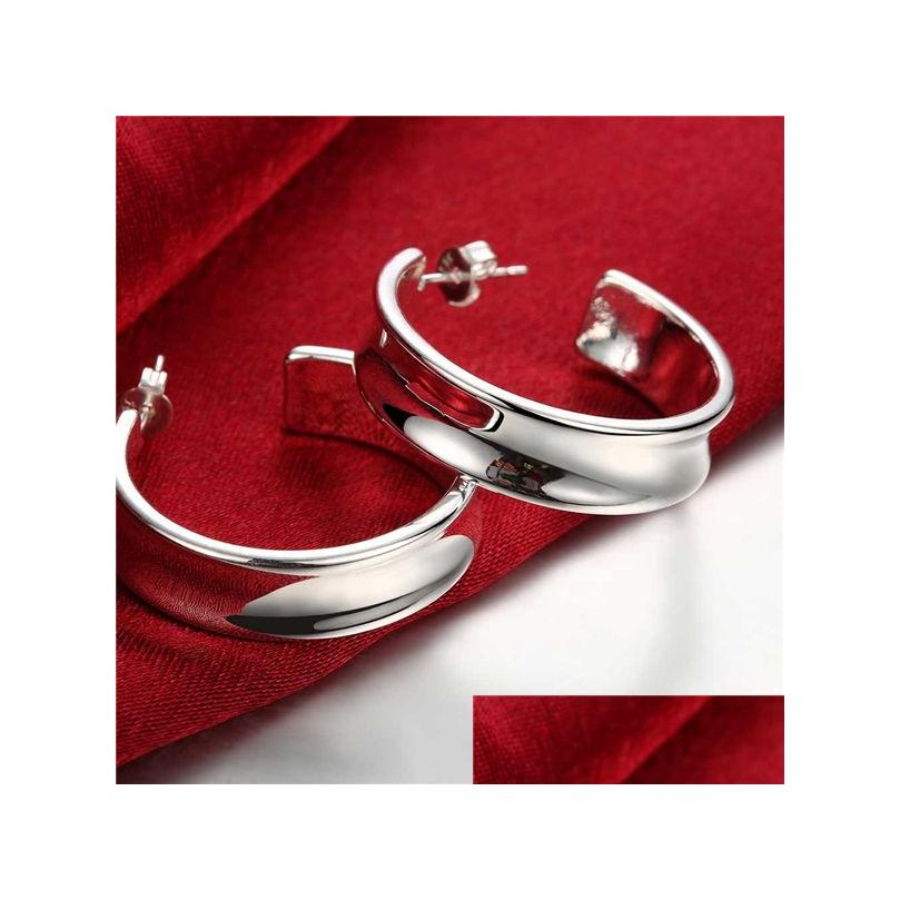 

Hoop Huggie Womens Sterling Sier Plated Glossy Semicircar Earrings Hie Gsse078 Fashion 925 Plate Earring Gift Drop Delivery Jewelry Dhlbt