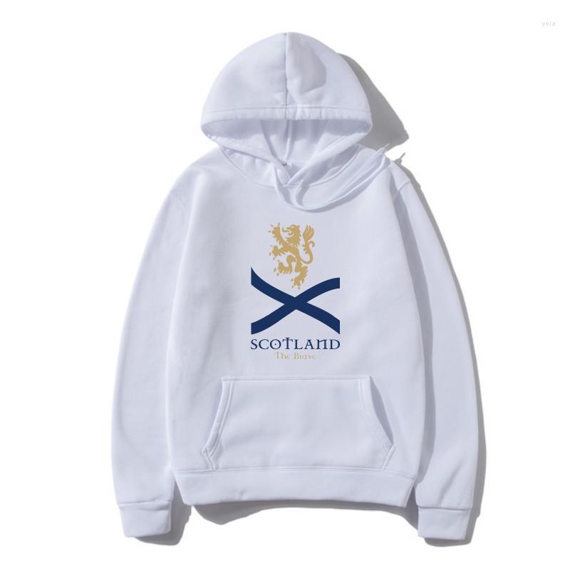 

Men's Hoodies 2023 Men Outerwear Fashion Warm Summer Autumn Cotton Scotland The Brave Saltire Printed, Black