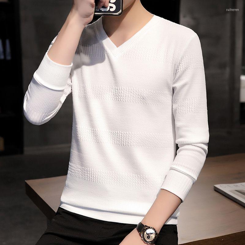 

Men's Sweaters Long Sleeve Knit Pullover Sweater For Male Spring Autumn Knitted Pullovers Slim Fit Bottoming Shirt Pull Homme Q333