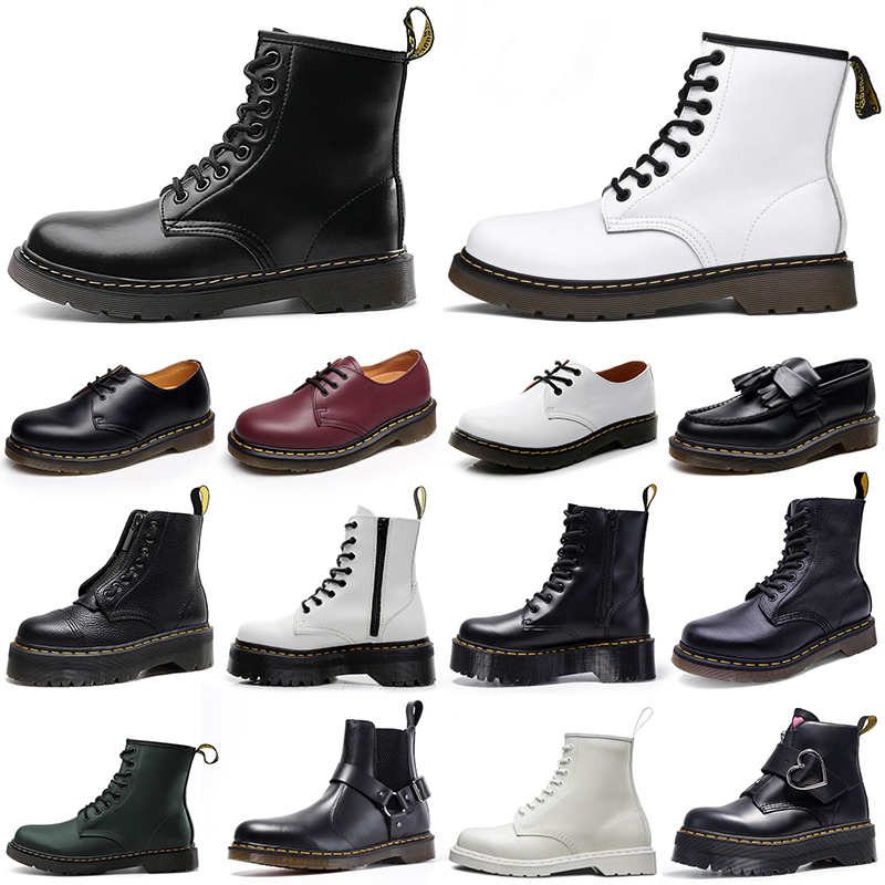 

dr martins boots doc martin designer boot martens men women sneakers triple black white fashion classic ankle short booties winter snow outdoor warm shoes, Item#17
