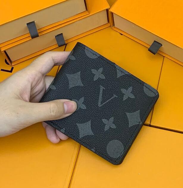 

Fashion Designer Flower Card Holder 8 Colors Wallet Men Women Short Wallet Graffiti Leather Womans Purse Man Credit Card Holder Colors Cardholder With Box, Brown flower