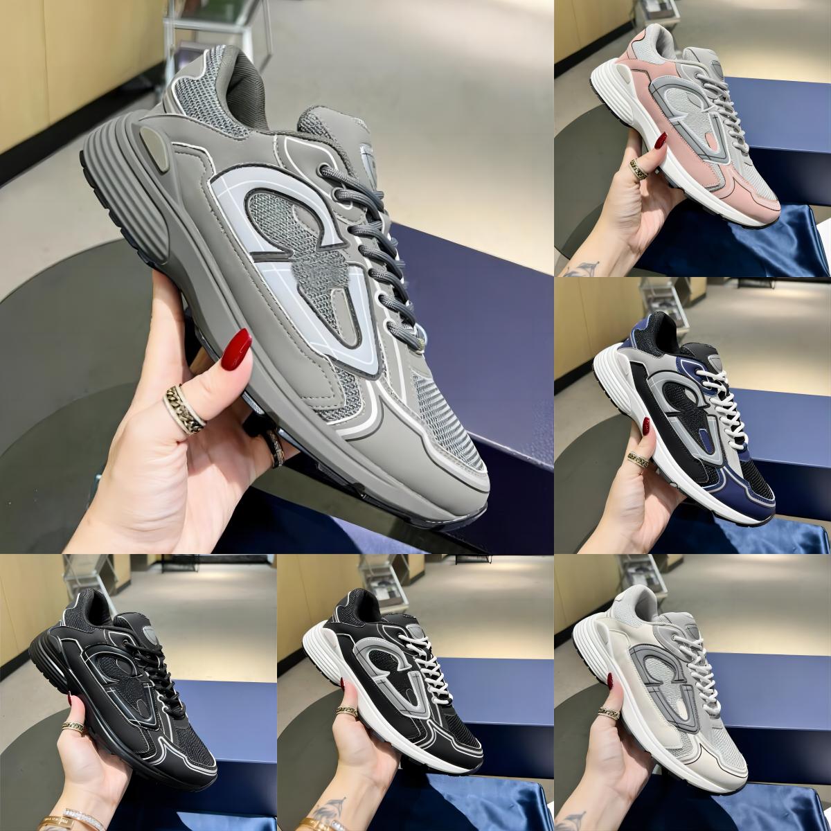 

2023 Designer B30 Sneakers Vintage Casual Shoes Men Women Trainers Oblique Technical Leather Reflective B30 Sneaker Suede Fabric Mesh Shoe size 35-47 03, Color 13