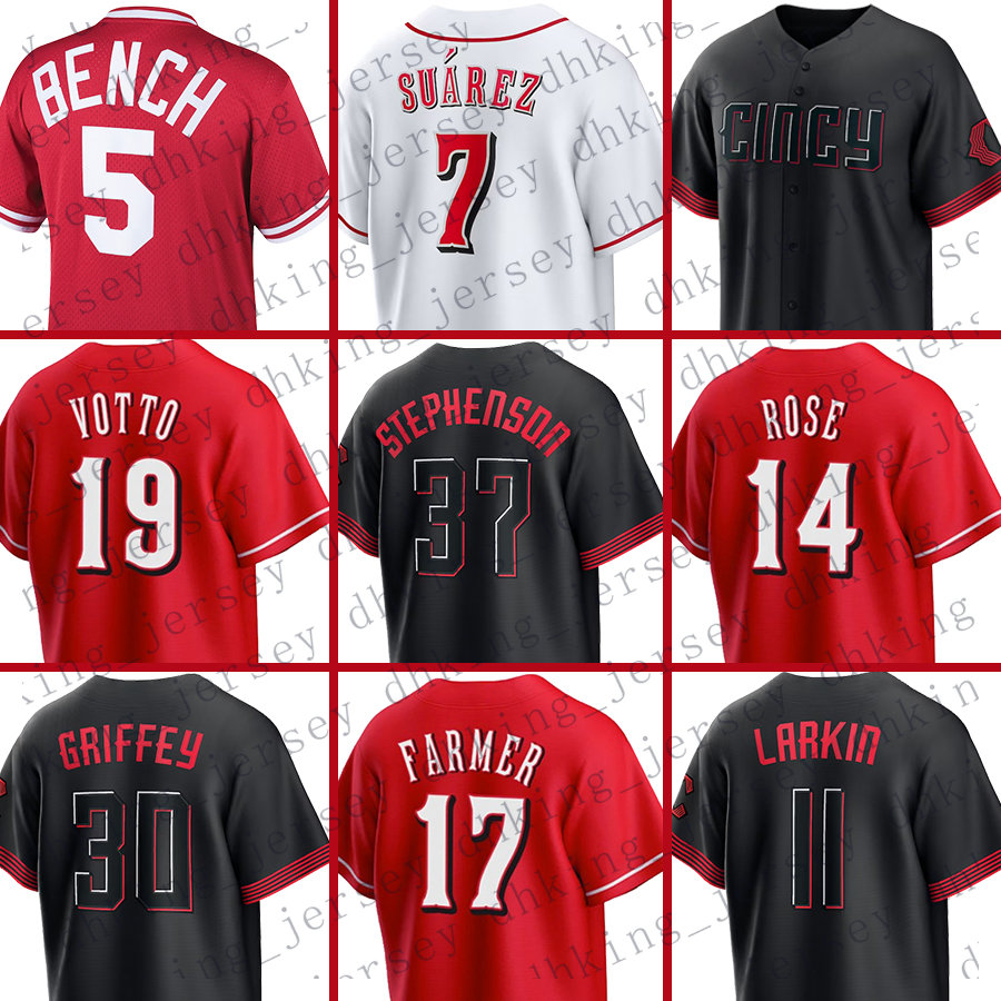 

Jonathan Indias Cincy Baseball Jerseys 30 Ken Griffey Jr Barry Larkin Johnny Bench Nick Senzel Graham Ashcraft Alexis Diaz Stuart Fairchild Tyler Stephenson, Men(hong r)
