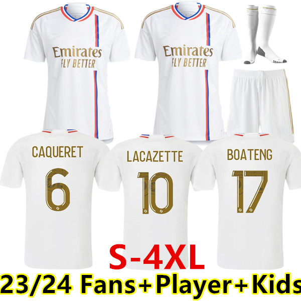 

23 24 lyon Maillot de foot Soccer JerseyS TETE OL AOUAR TAGLIAFICO football shirts 2023 2024 TRAORE fans player men kids kits equipment S-4XL, 23/24 home