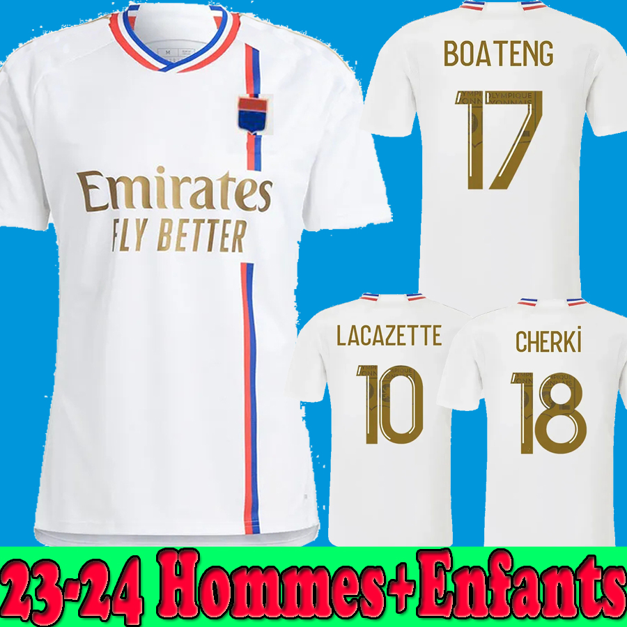 

Hommes Enfants 23 24 Maillot Soccer Jersey 2023 2024 football shirts TOKO EKAMBI CHERKI AOUAR HOME Lyon L.PAQUETA DEMBELE TOLISSO LACAZETTE Men Kids Fans player, 23 24 away no patch