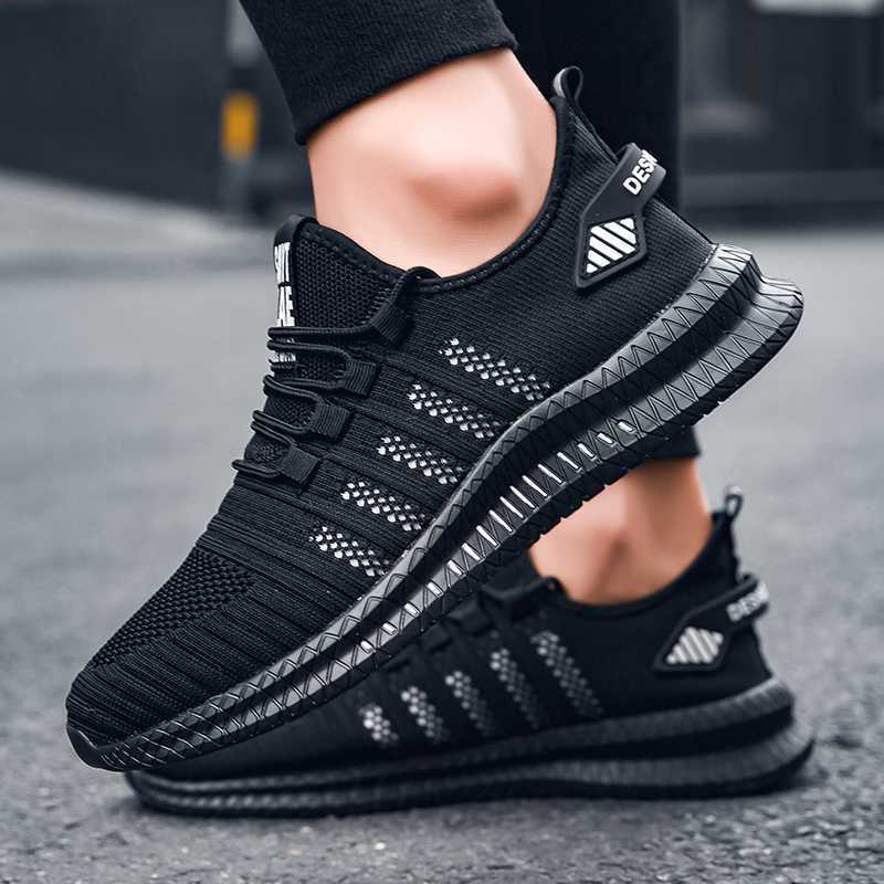 

Dress Shoes Men Sneakers Running Women Sport Classical Mesh Breathable Casual Fashion Moccasins Lightweight Y23, Black white
