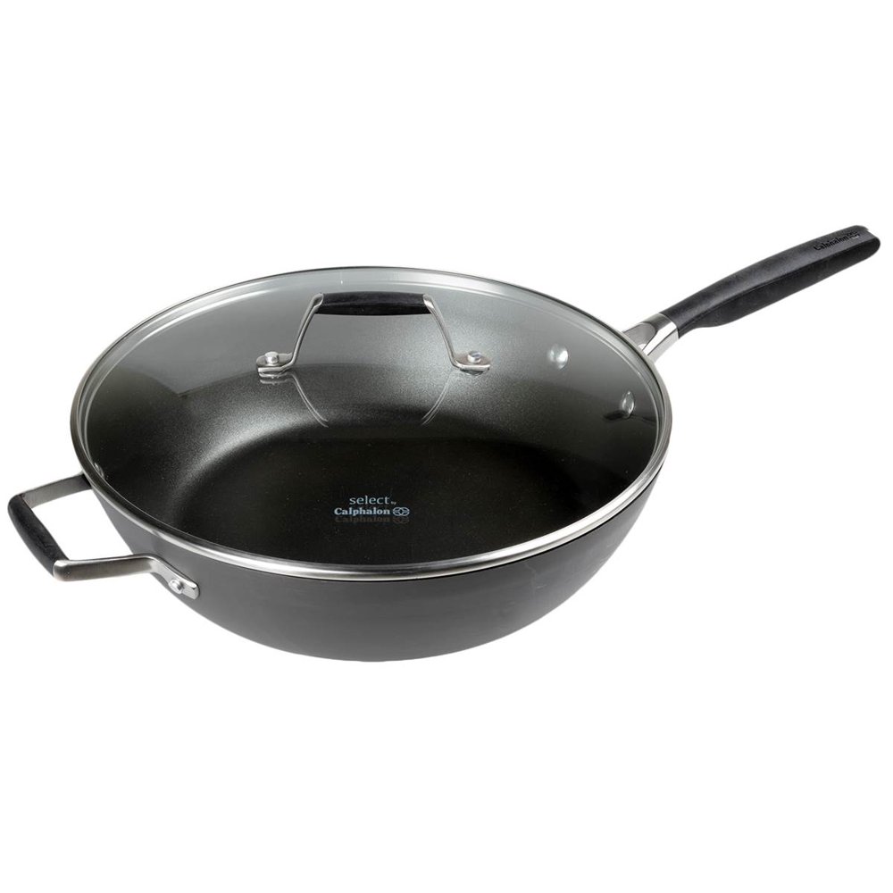 Select by Calphalon Hard-Anodized Nonstick 12-Inch Jumbo Fryer with Cover-image-868384388