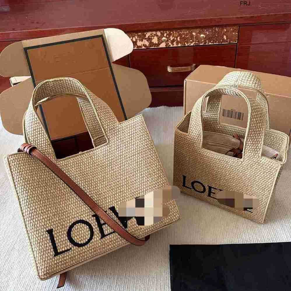 

Loews Womens Bags Is An Embroidered Logo Grass Woven Shopping Bag with a Basket of Vegetables. the New Summer Straw Have Logo frj, Large size 30x24
