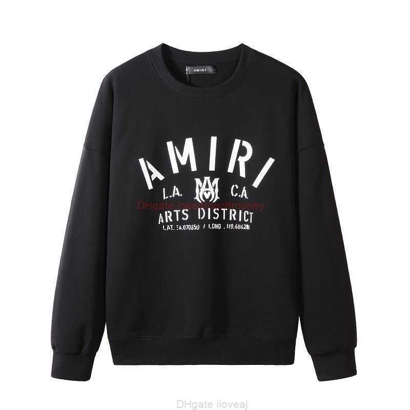 

Designer Clothing Mens Sweatshirts Amires Am Hoodies 22 New Fashion Brand Amies Sweater Pullover Round Neck Cotton Print Letter Youth Personality Versatile Top Amr, Shipping fee
