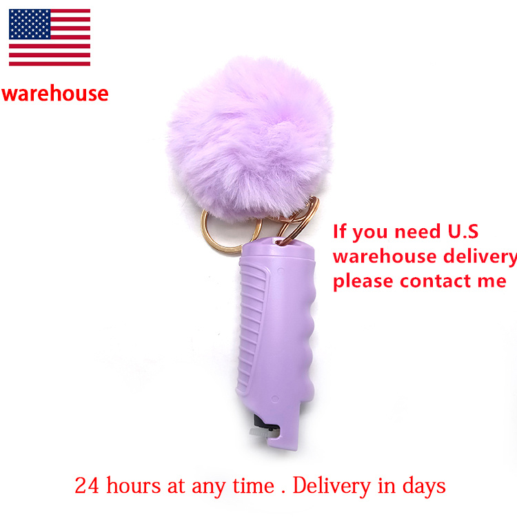 

US warehouse Defense 20ml Spray Keychains Outdoor Self-defense Tool keychain Multi-color Keyring Accessories Self-defense Tools