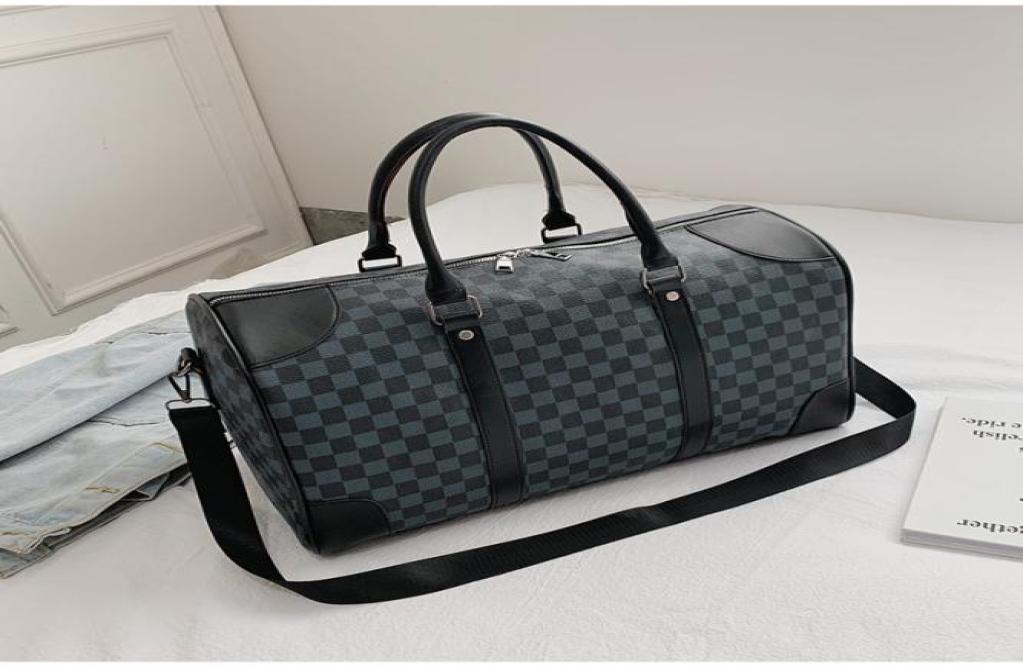 

Men Duffel Bags Fashion Designer Women travel bag Poker pu leather black flower luggage high quality handbags large capacity sport2040745, Sky blue