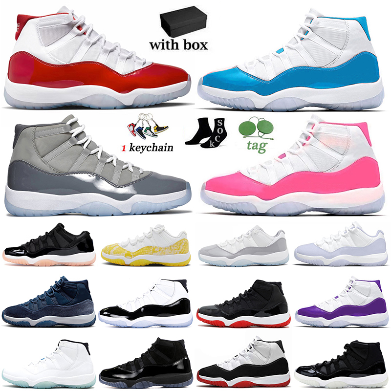 

With Box Cherry 11s Pink Retro Basketball Shoes Jordens 11 Bred 25th Anniversary Cool Grey High 72-10 Concord Cement Dhgates Sports Shoe Sneakers Mens Trainers J11, A24 36-47