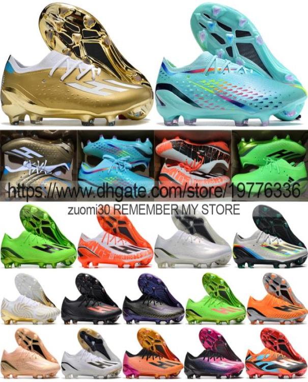 

Send With Bag Soccer Boots X Speedportal1 FG Quality Football Cleats For Mens Outdoor Firm Ground Soft Leather Trainers Comfortab8120213, Black